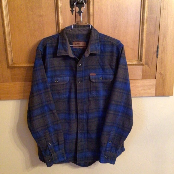 Men's Shirt Overshirt Flannel Shirt Thick Shirt Shirt Jacket Check Turndown